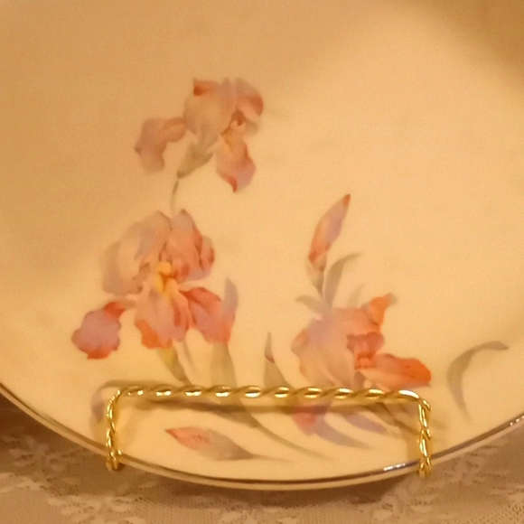 Vintage Universal Cambridge Iris Camwood Ivory- Cake Plate - Picture 2 of 12